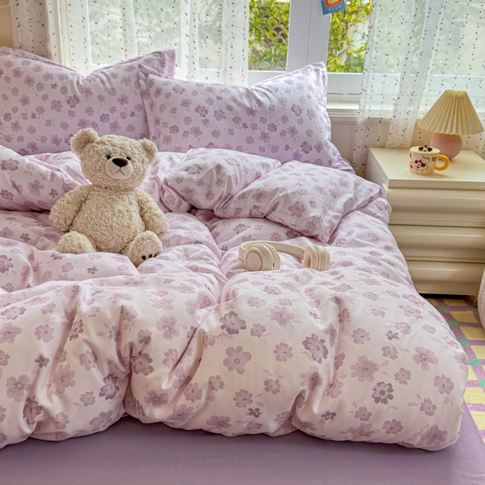 91家纺网 家纺一手货源 找家纺 梦舒阳家纺 新款古法水洗棉仿棉云感泡泡四件套 寻香