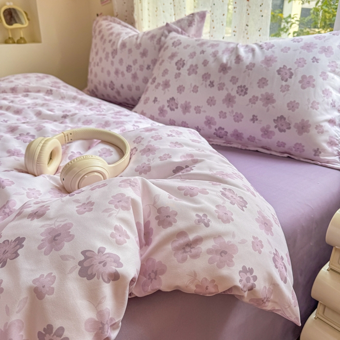 91家纺网 家纺一手货源 找家纺 梦舒阳家纺 新款古法水洗棉仿棉云感泡泡四件套 寻香