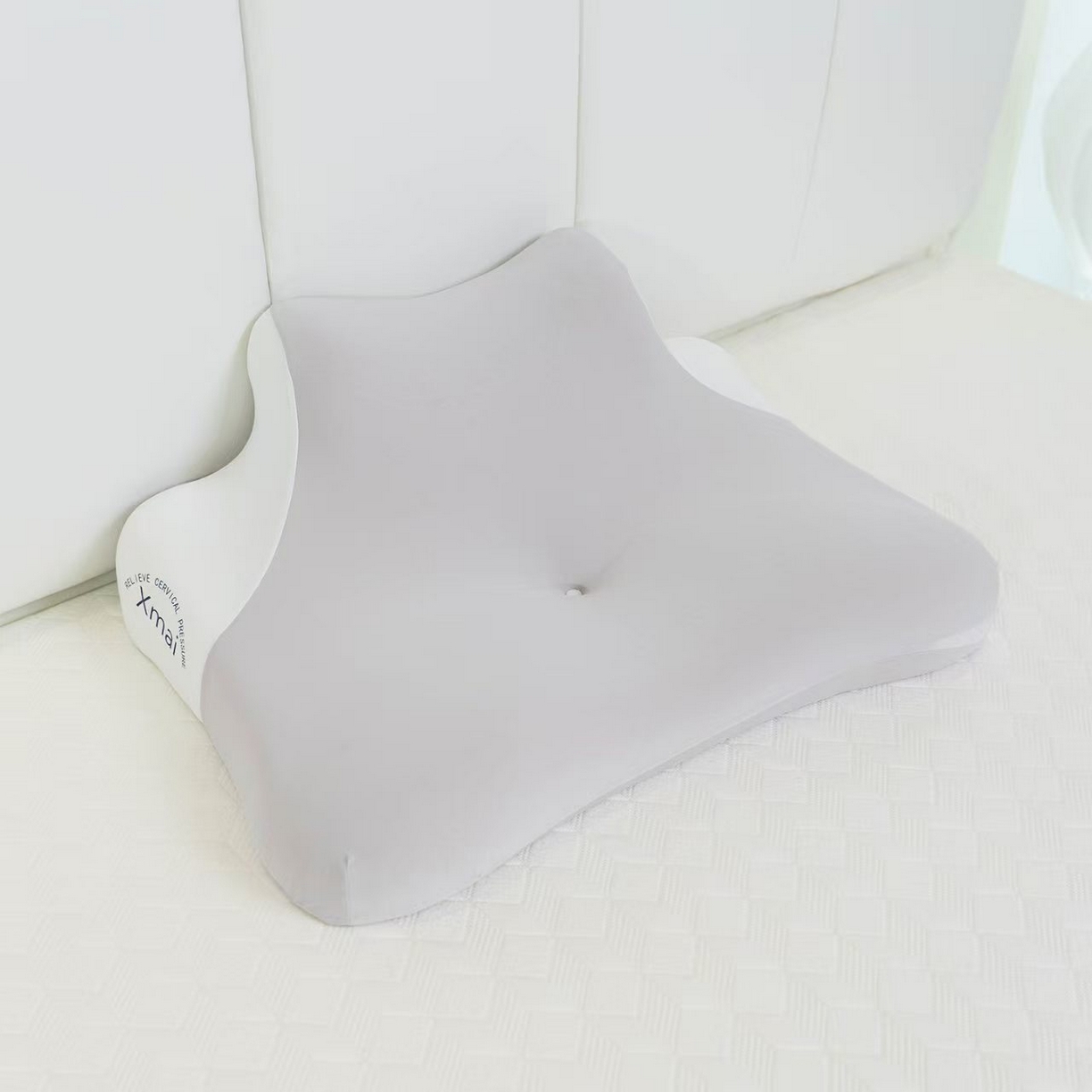 91家纺网 家纺一手货源 找家纺 云熙枕业 2026新款多功能记忆趴睡靠枕车载办公多用枕芯 灰色