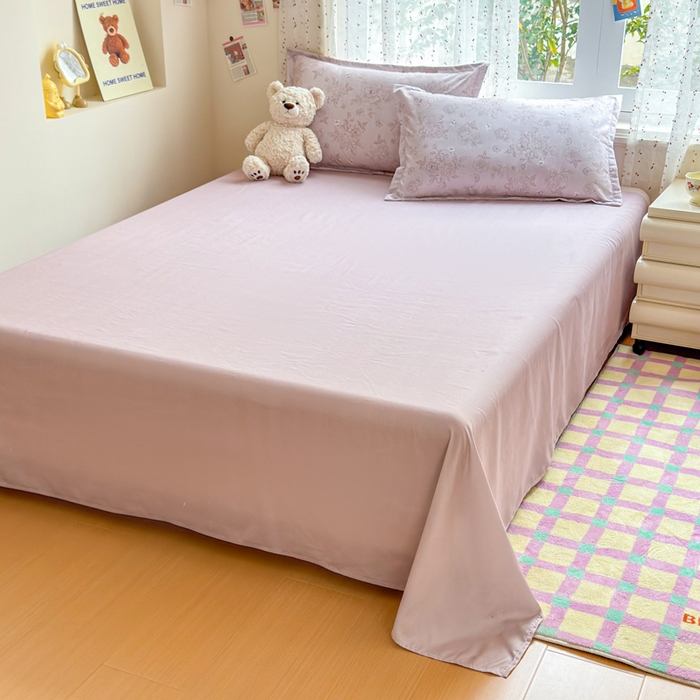 91家纺网 家纺一手货源 找家纺 梦舒阳家纺 新款古法水洗棉仿棉云感泡泡四件套 复古花