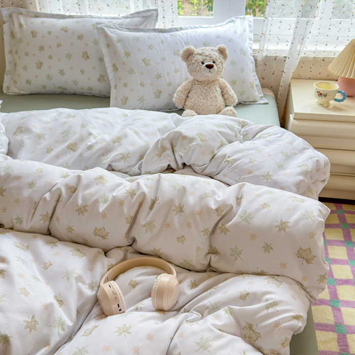 91家纺网 家纺一手货源 找家纺 梦舒阳家纺 新款古法水洗棉仿棉云感泡泡四件套 叶语星