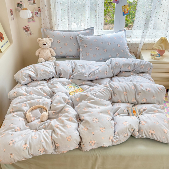 91家纺网 家纺一手货源 找家纺 梦舒阳家纺 新款古法水洗棉仿棉云感泡泡四件套 绿野仙踪