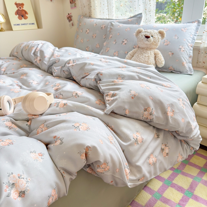 91家纺网 家纺一手货源 找家纺 梦舒阳家纺 新款古法水洗棉仿棉云感泡泡四件套 绿野仙踪