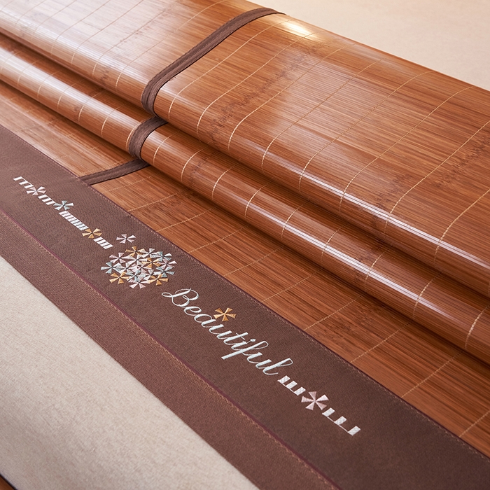 91家纺网 家纺一手货源 找家纺 鑫琪莱家纺 2025新款双面竹席冰丝席竹凉席学生宿舍席子 诗礼-花漾