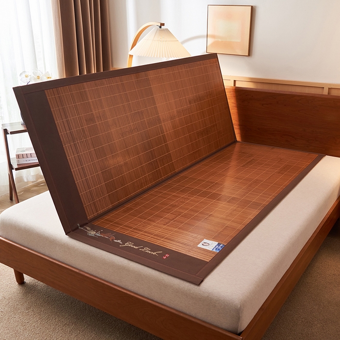 91家纺网 家纺一手货源 找家纺 鑫琪莱家纺 2025新款双面竹席冰丝席竹凉席学生宿舍席子 诗礼-锦鲤