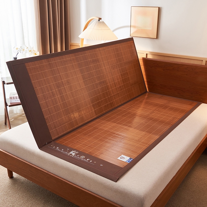 91家纺网 家纺一手货源 找家纺 鑫琪莱家纺 2025新款双面竹席冰丝席竹凉席学生宿舍席子 诗礼-鹿鸣