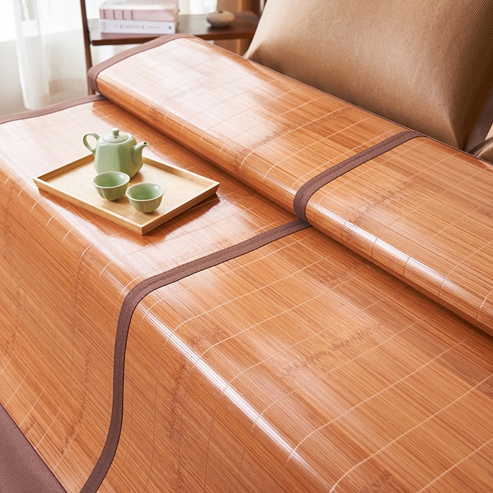 91家纺网 家纺一手货源 找家纺 鑫琪莱家纺 2025新款双面竹席冰丝席竹凉席学生宿舍席子 诗礼-鹿鸣