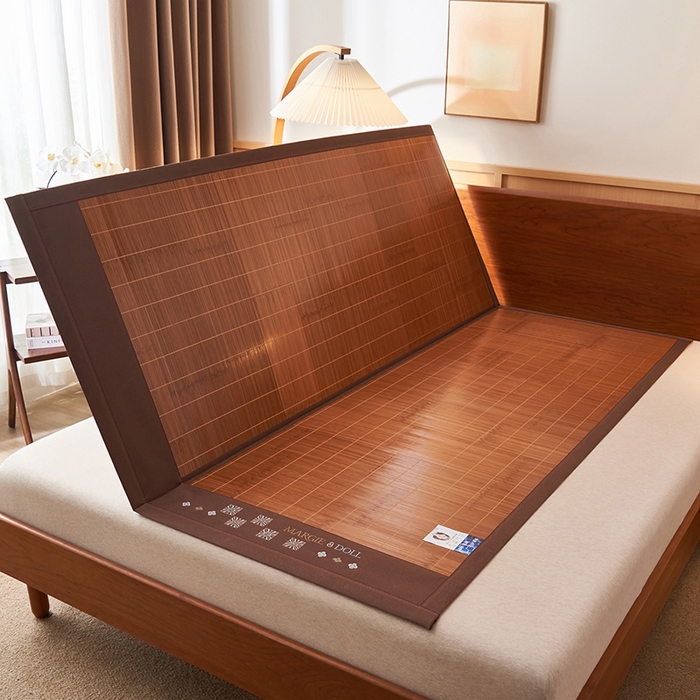 91家纺网 家纺一手货源 找家纺 鑫琪莱家纺 2025新款双面竹席冰丝席竹凉席学生宿舍席子 诗礼-雅颂