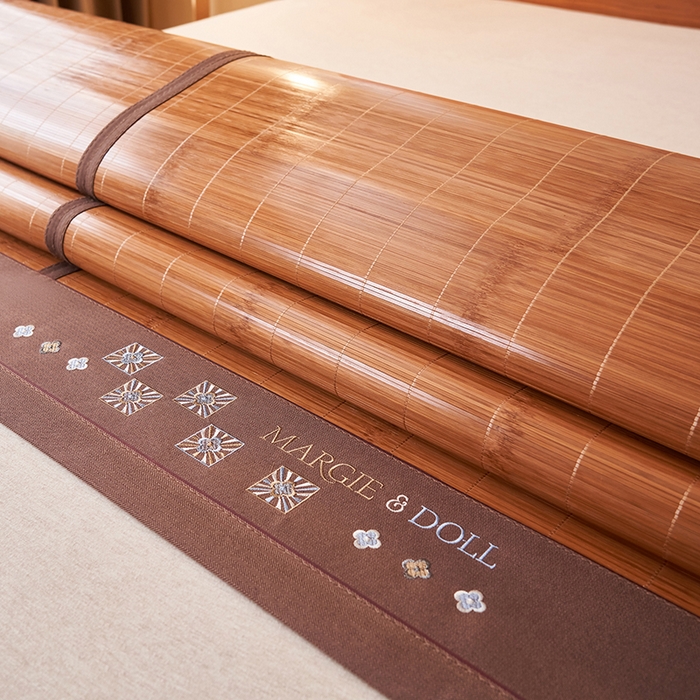 91家纺网 家纺一手货源 找家纺 鑫琪莱家纺 2025新款双面竹席冰丝席竹凉席学生宿舍席子 诗礼-雅颂