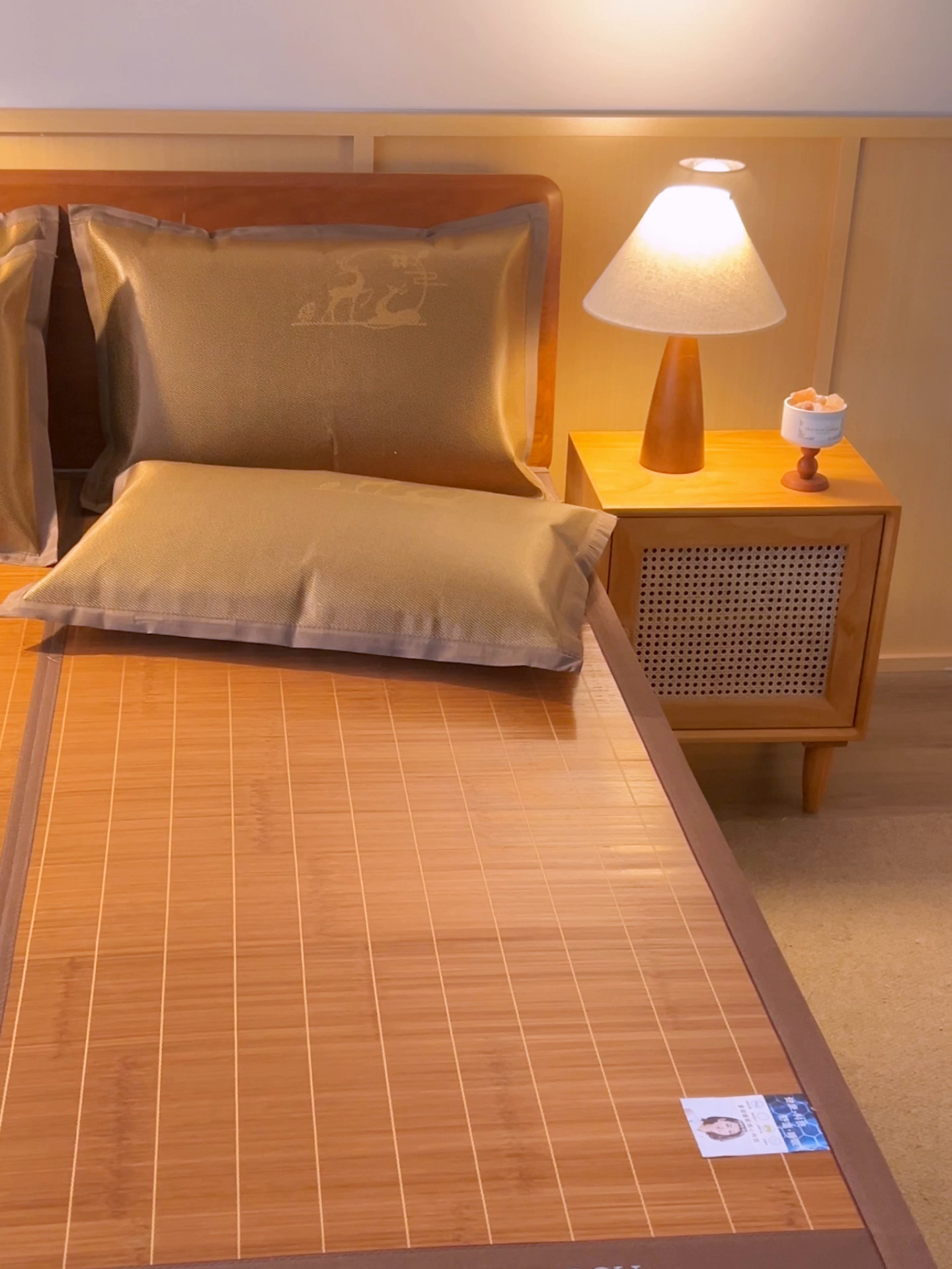 91家纺网 家纺一手货源 找家纺 鑫琪莱家纺 2025新款双面竹席冰丝席竹凉席学生宿舍席子 诗礼-雅颂