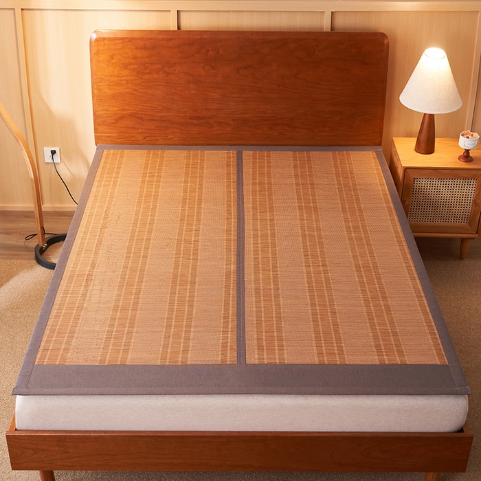 91家纺网 家纺一手货源 找家纺 鑫琪莱家纺 2025新款双面竹席冰丝席竹凉席学生宿舍席子 元气冰氧