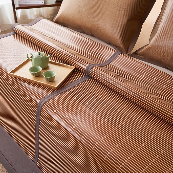 91家纺网 家纺一手货源 找家纺 鑫琪莱家纺 2025新款双面竹席冰丝席竹凉席学生宿舍席子 元气冰氧