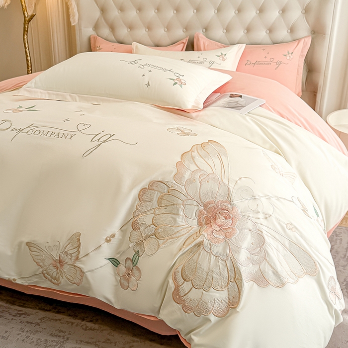 91家纺网 家纺一手货源 找家纺 （总）无瑕家居 2026新款长绒棉全棉纯棉刺绣绣花高端礼盒装四件套-凤飞舞