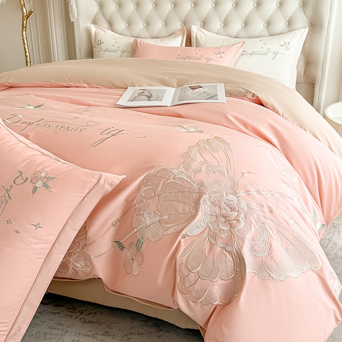 91家纺网 家纺一手货源 找家纺 （总）无瑕家居 2026新款长绒棉全棉纯棉刺绣绣花高端礼盒装四件套-凤飞舞