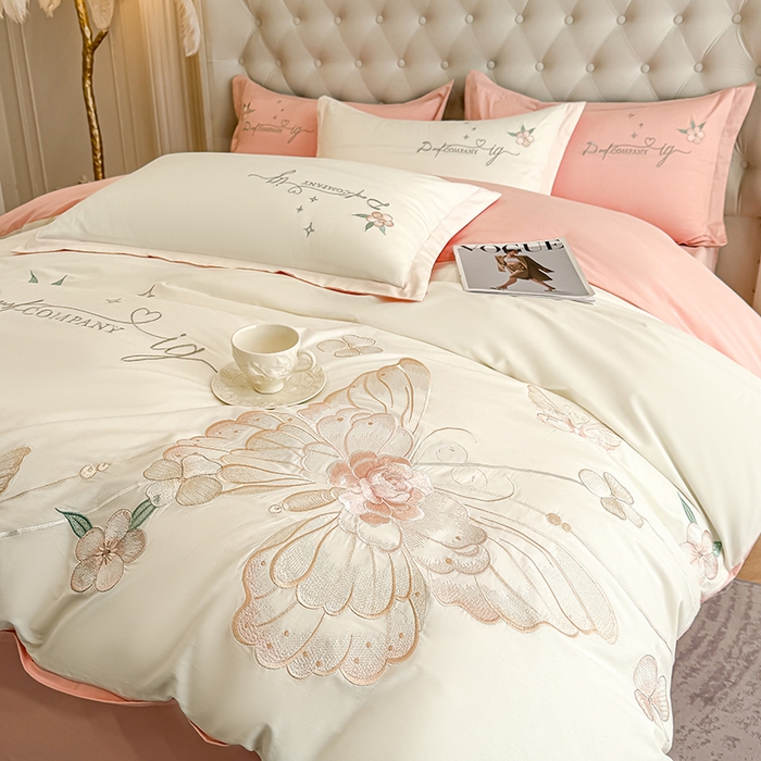 91家纺网 家纺一手货源 找家纺 （总）无瑕家居 2026新款长绒棉全棉纯棉刺绣绣花高端礼盒装四件套-凤飞舞