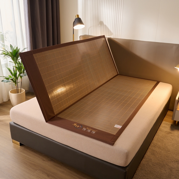 91家纺网 家纺一手货源 找家纺 鑫琪莱家纺 2025新款双面竹席冰丝席竹凉席学生宿舍席子 碳化原竹