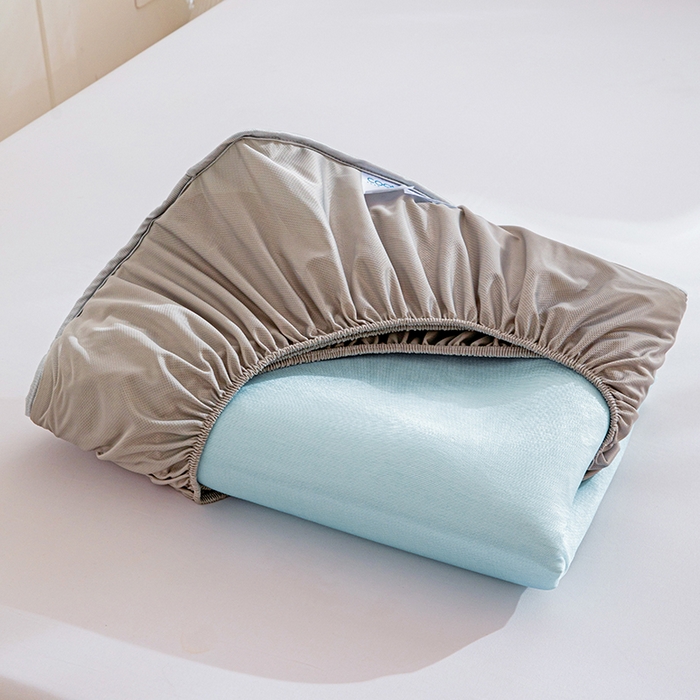 91家纺网 家纺一手货源 找家纺 富馨莱 2026新款冰丝凉席床笠款凉席席子支持一件定制定做 冰川蓝