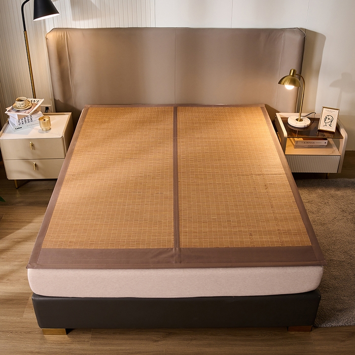 91家纺网 家纺一手货源 找家纺 鑫琪莱家纺 2025新款双面竹席冰丝席竹凉席学生宿舍席子 清凉睡眠