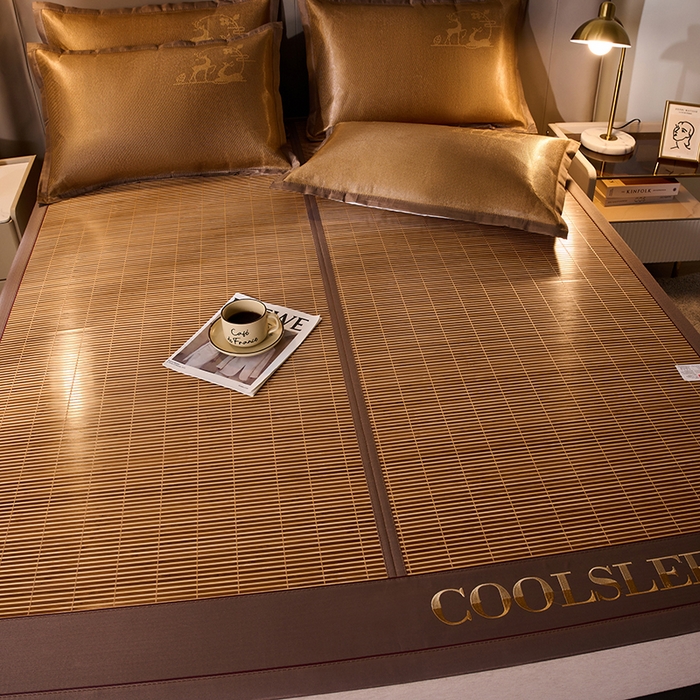 91家纺网 家纺一手货源 找家纺 鑫琪莱家纺 2025新款双面竹席冰丝席竹凉席学生宿舍席子 清凉睡眠