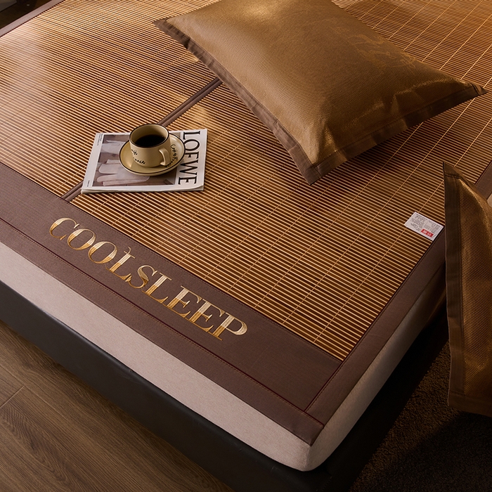 91家纺网 家纺一手货源 找家纺 鑫琪莱家纺 2025新款双面竹席冰丝席竹凉席学生宿舍席子 清凉睡眠