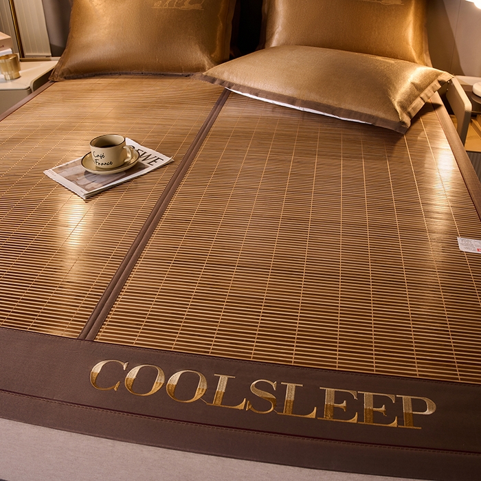 91家纺网 家纺一手货源 找家纺 鑫琪莱家纺 2025新款双面竹席冰丝席竹凉席学生宿舍席子 清凉睡眠