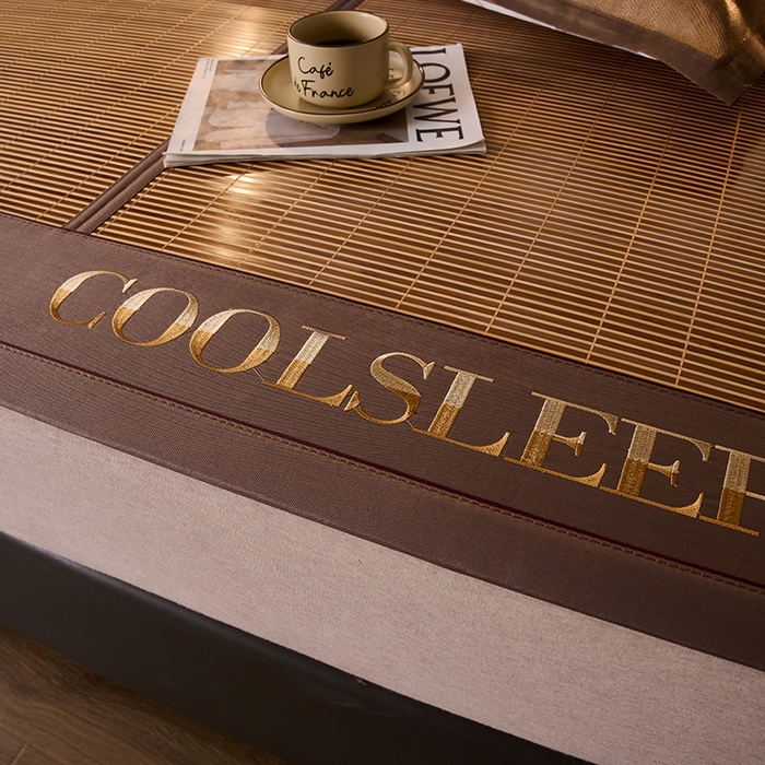 91家纺网 家纺一手货源 找家纺 鑫琪莱家纺 2025新款双面竹席冰丝席竹凉席学生宿舍席子 清凉睡眠