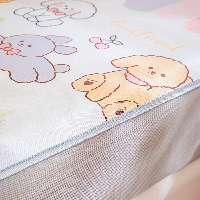 91家纺网 家纺一手货源 找家纺 富馨莱 2026新款冰丝凉席床笠款凉席席子支持一件定制定做 彩虹乐园