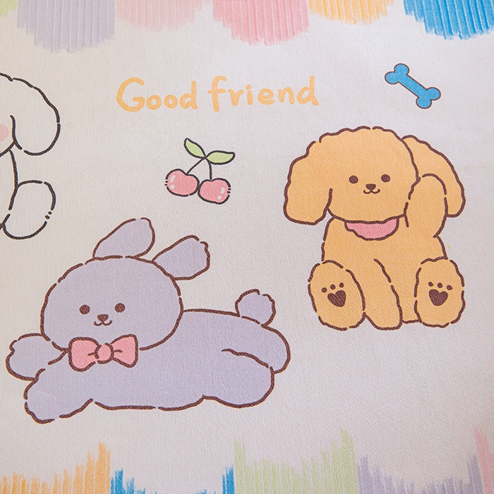 91家纺网 家纺一手货源 找家纺 富馨莱 2026新款冰丝凉席床笠款凉席席子支持一件定制定做 彩虹乐园