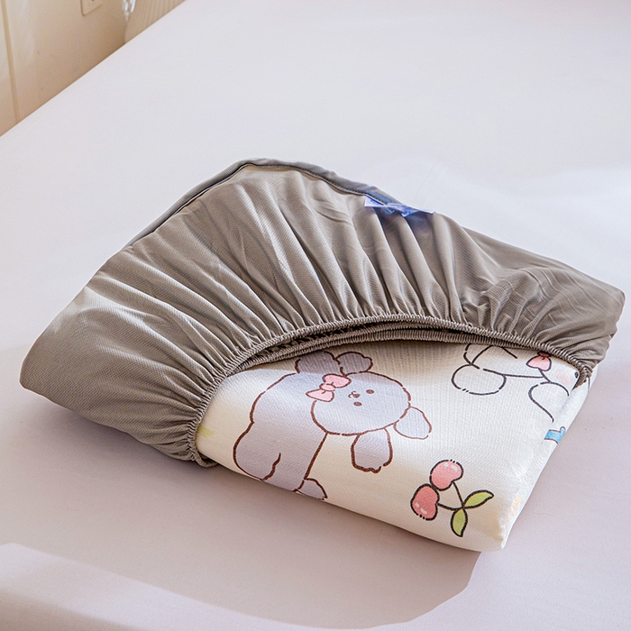 91家纺网 家纺一手货源 找家纺 富馨莱 2026新款冰丝凉席床笠款凉席席子支持一件定制定做 彩虹乐园