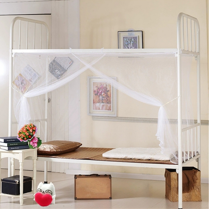 91家纺网 家纺一手货源 找家纺 （总）无瑕家居 2026新款百搭纯色白色加密蚊帐老式家用学生蚊帐