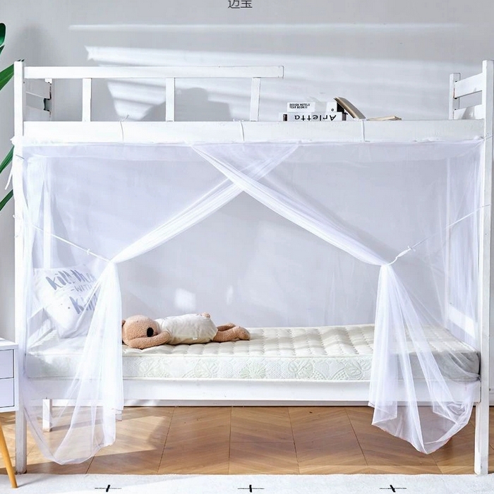 91家纺网 家纺一手货源 找家纺 （总）无瑕家居 2026新款百搭纯色白色加密蚊帐老式家用学生蚊帐