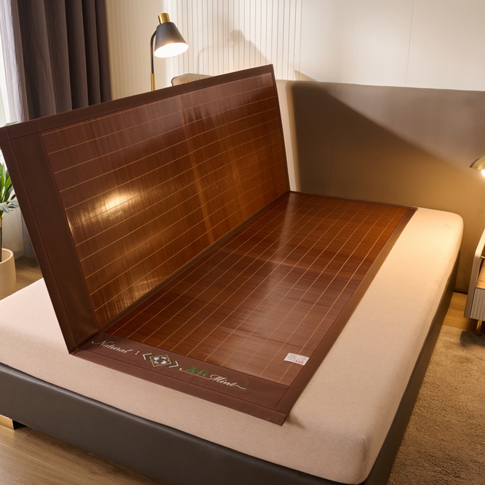 91家纺网 家纺一手货源 找家纺 鑫琪莱家纺 2025新款双面竹席冰丝席竹凉席学生宿舍席子 草本-薄荷