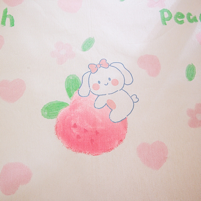 91家纺网 家纺一手货源 找家纺 富馨莱 2026新款冰丝凉席床笠款凉席席子支持一件定制定做 蜜桃兔