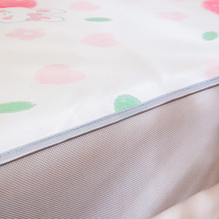 91家纺网 家纺一手货源 找家纺 富馨莱 2026新款冰丝凉席床笠款凉席席子支持一件定制定做 蜜桃兔