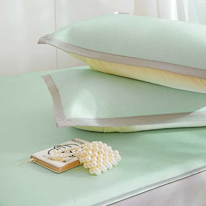 91家纺网 家纺一手货源 找家纺 富馨莱 2026新款冰丝凉席床笠款凉席席子支持一件定制定做 清新绿