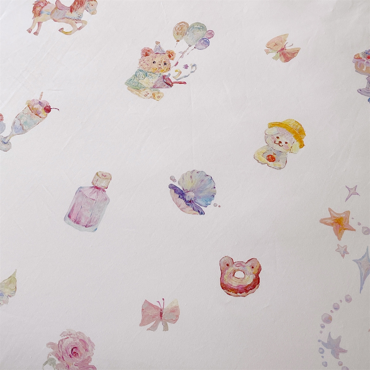 91家纺网 家纺一手货源 找家纺 鼎飞家纺 2026新款100S新疆长绒棉数码印花四件套-软糖童话 软糖童话-紫色