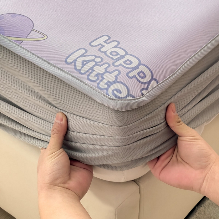 91家纺网 家纺一手货源 找家纺 富馨莱 2026新款冰丝凉席床笠款凉席席子支持一件定制定做 淘气喵