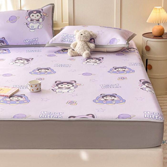 91家纺网 家纺一手货源 找家纺 富馨莱 2026新款冰丝凉席床笠款凉席席子支持一件定制定做 淘气喵