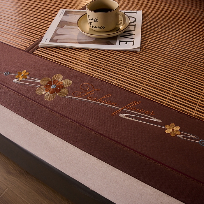 91家纺网 家纺一手货源 找家纺 鑫琪莱家纺 2025新款双面竹席冰丝席竹凉席学生宿舍席子 锦绣良缘-