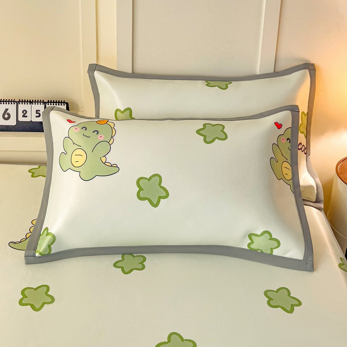 91家纺网 家纺一手货源 找家纺 富馨莱 2026新款冰丝凉席床笠款凉席席子支持一件定制定做 小萌龙