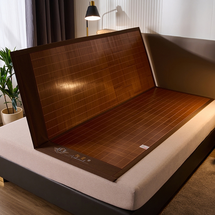 91家纺网 家纺一手货源 找家纺 鑫琪莱家纺 2025新款双面竹席冰丝席竹凉席学生宿舍席子 抑菌驱蚊-