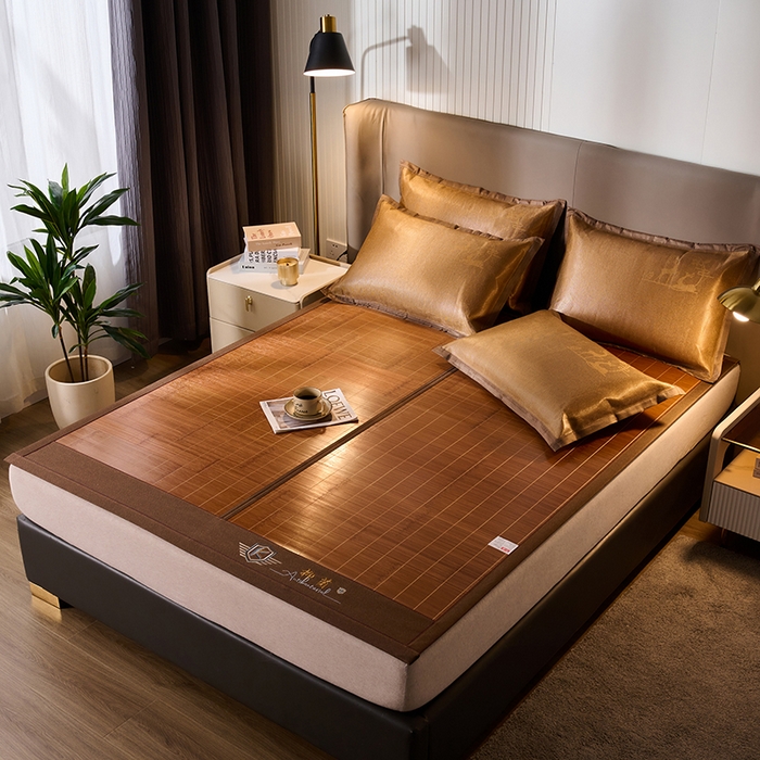 鑫琪莱家纺 2025新款双面竹席冰丝席竹凉席学生宿舍席子 抑菌驱蚊-