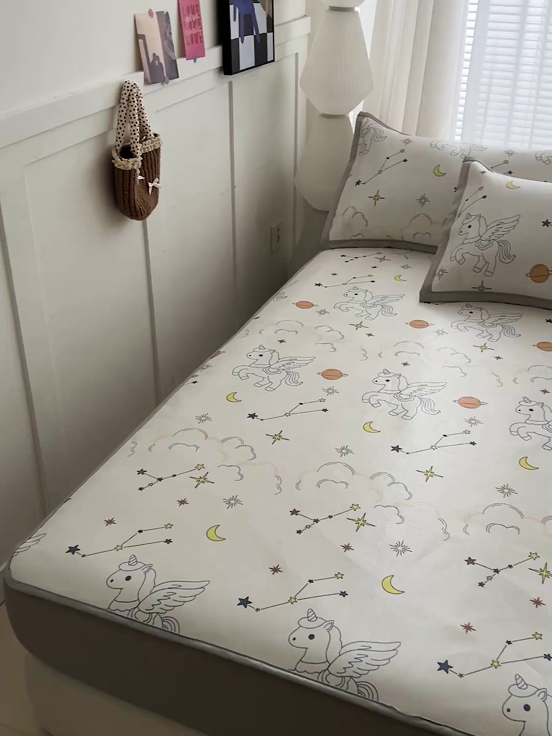 91家纺网 家纺一手货源 找家纺 富馨莱 2026新款冰丝凉席床笠款凉席席子支持一件定制定做 星空小马