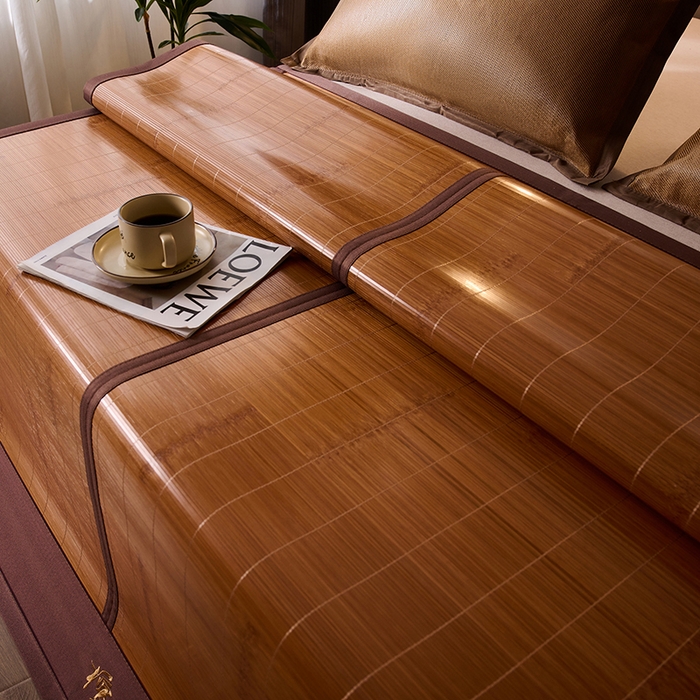 91家纺网 家纺一手货源 找家纺 鑫琪莱家纺 2025新款双面竹席冰丝席竹凉席学生宿舍席子 草本-檀香-