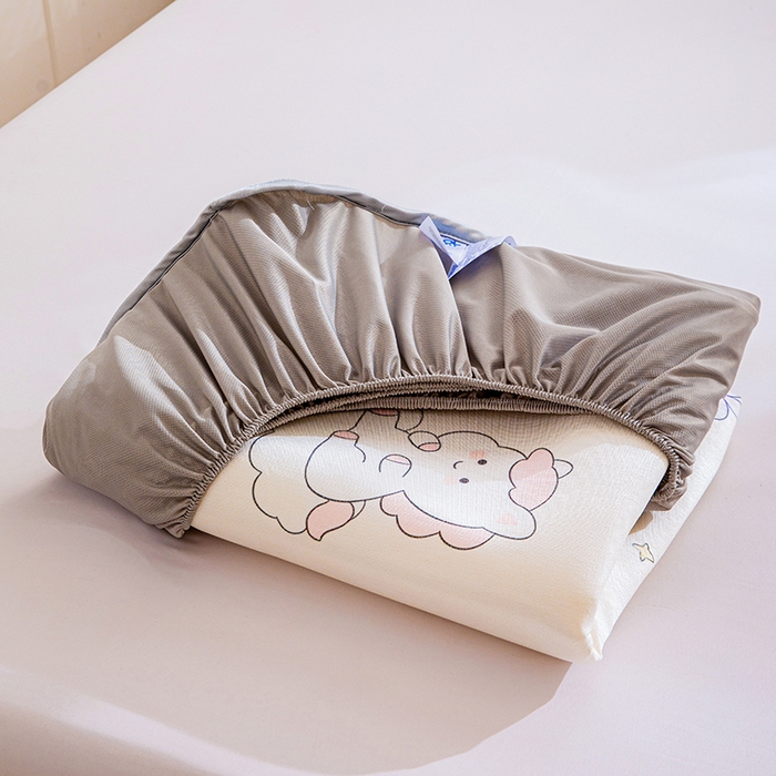 91家纺网 家纺一手货源 找家纺 富馨莱 2026新款冰丝凉席床笠款凉席席子支持一件定制定做 星星小马-白