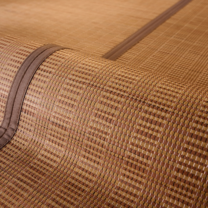 91家纺网 家纺一手货源 找家纺 鑫琪莱家纺 2025新款双面竹席冰丝席竹凉席学生宿舍席子 草本-艾草-