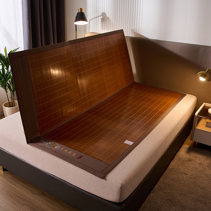 91家纺网 家纺一手货源 找家纺 鑫琪莱家纺 2025新款双面竹席冰丝席竹凉席学生宿舍席子 草本-茉莉-