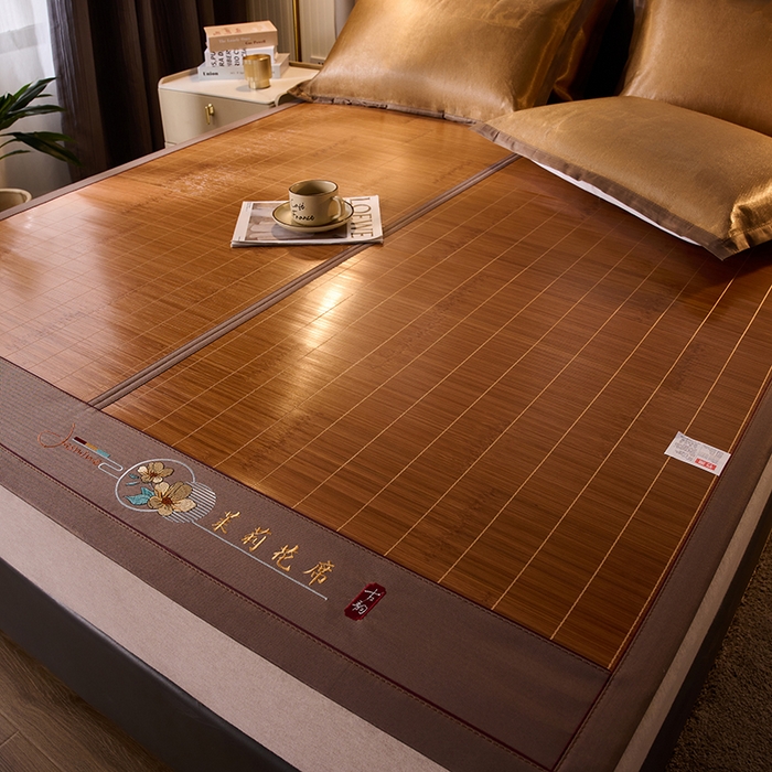 91家纺网 家纺一手货源 找家纺 鑫琪莱家纺 2025新款双面竹席冰丝席竹凉席学生宿舍席子 草本-茉莉-