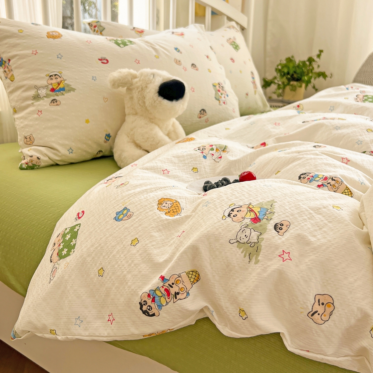 91家纺网 家纺一手货源 找家纺 （总）老K (原美阁） 2026春夏新款凯特猫泡芙棉四件套泡泡棉单被套