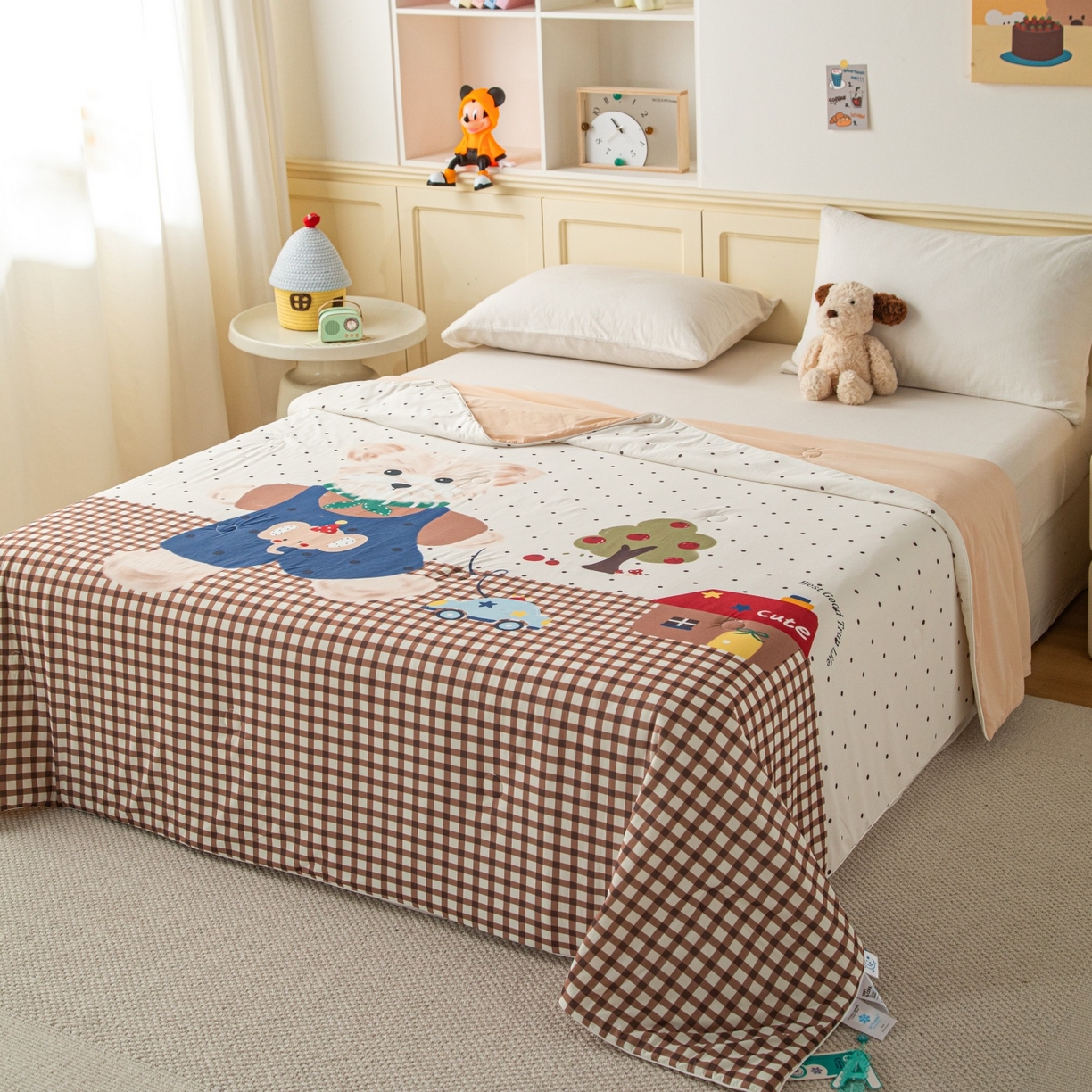 91家纺网 家纺一手货源 找家纺 （总）亿莱鑫 2026春夏新款卡通印花仿锦氨夏被夏凉被空调被